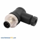 M12 Field Wireable 4 Pin Non-Shield Male Plug A Coded Right Angle Screw-Joint Connector