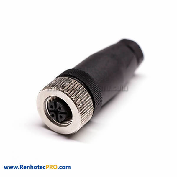 M12 5 Pole Connector Screw-Joint Straight Female B Coded Unshielded Field Wireable Connector
