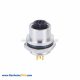 5Pin Female M12 Sensor ConnectorB Code Straight Back Mount Connector With PCB Contacts