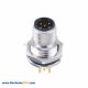Male 5Pin M12 B Coded Connector Straight Front Mount For PCB Circular Connector