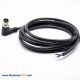 5 Pin MaleM12 Connector 90° Angle 2M A Code Unshielded Overmolded Cable