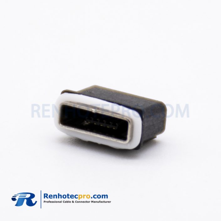 Female AB Type With Waterproof Ring Waterproof grade IP67 MICRO USB Connector