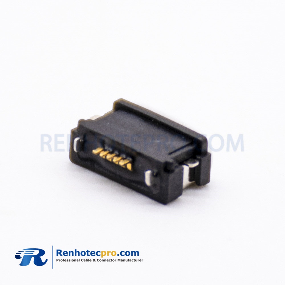 MICRO USB Connector Waterproof B Type 5 Pin With Waterproof Ring SMT IPX8 (2) - Renhotecpro.com