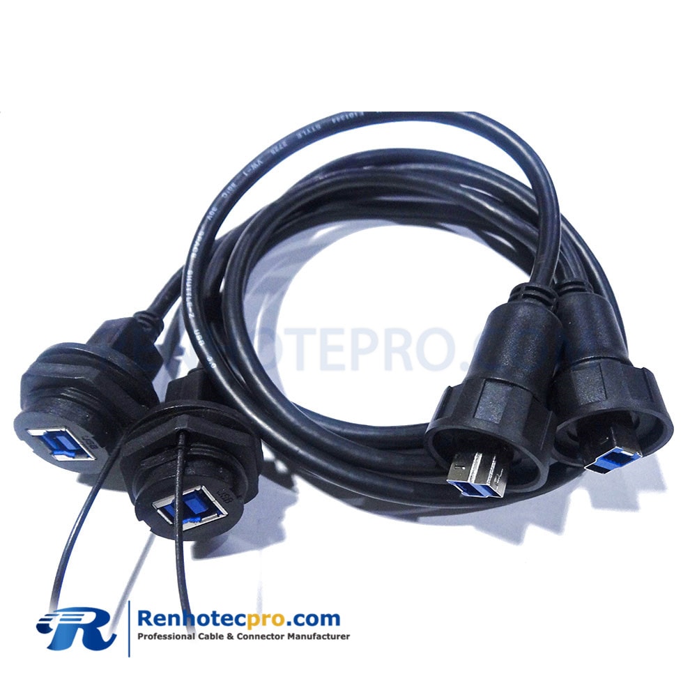 USB 3.0 Type B Male to USB 3.0 Type B Female Double head Connector USB