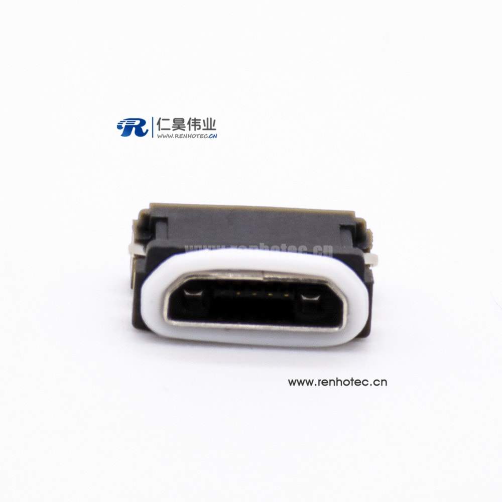 Waterproof MICRO USB Connector IPX8 Offset Type B Type 5 Pin With Waterproof Ring (5 ...