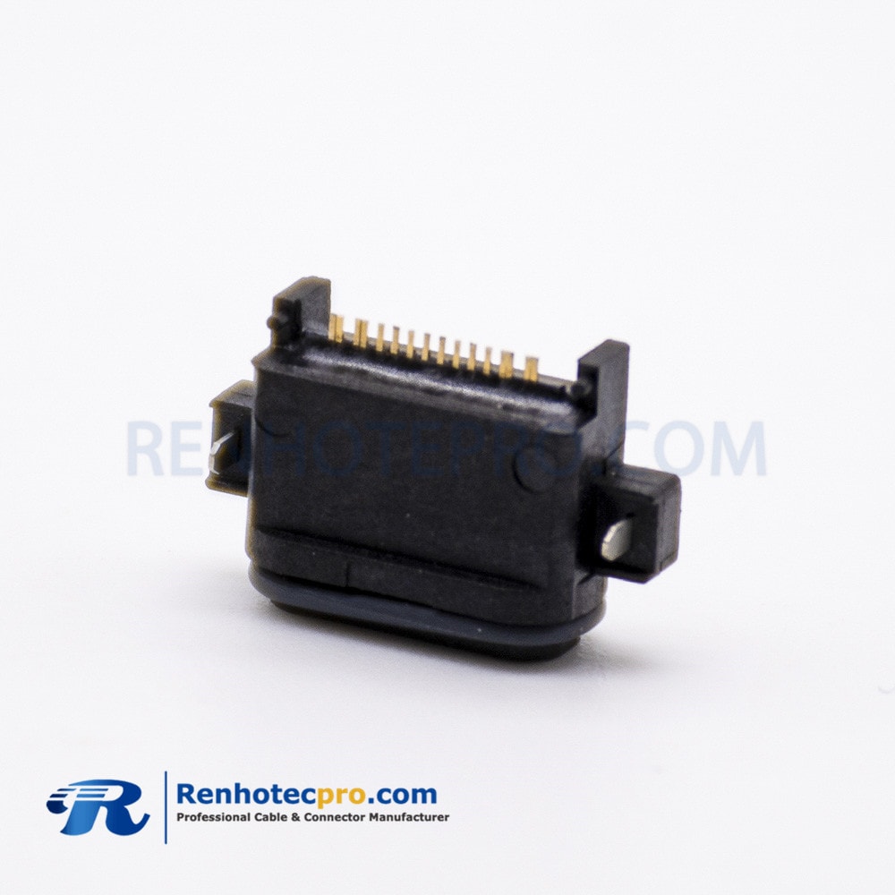 Customized 3.0AMP PCB USB Type C Connectors Female SMD SMT 24 Pin