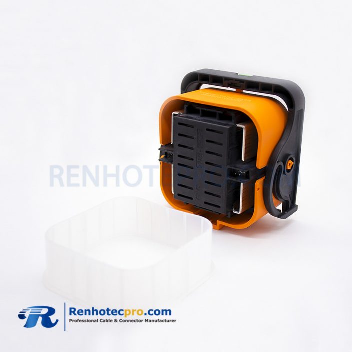 Battery Manual Service Disconnect 2 Pin 630A Orange Plastic Connector Waterproof Plug