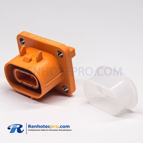 Connector For High Voltage 23A 4mm² Plastic Straight Socket 2 Pin HVIL Series Connector