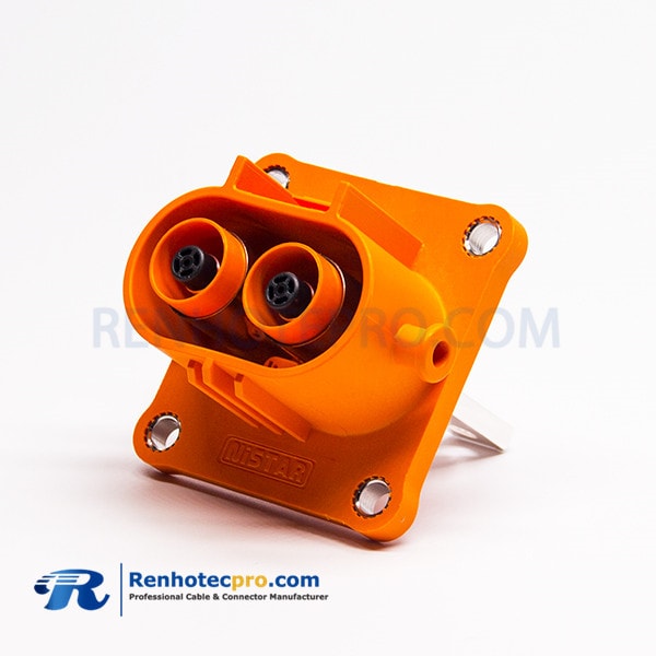 High Voltage Interlock Loop Connector 2 Pin Right Angle Plastic Plug 200A 8mm HVIL Series