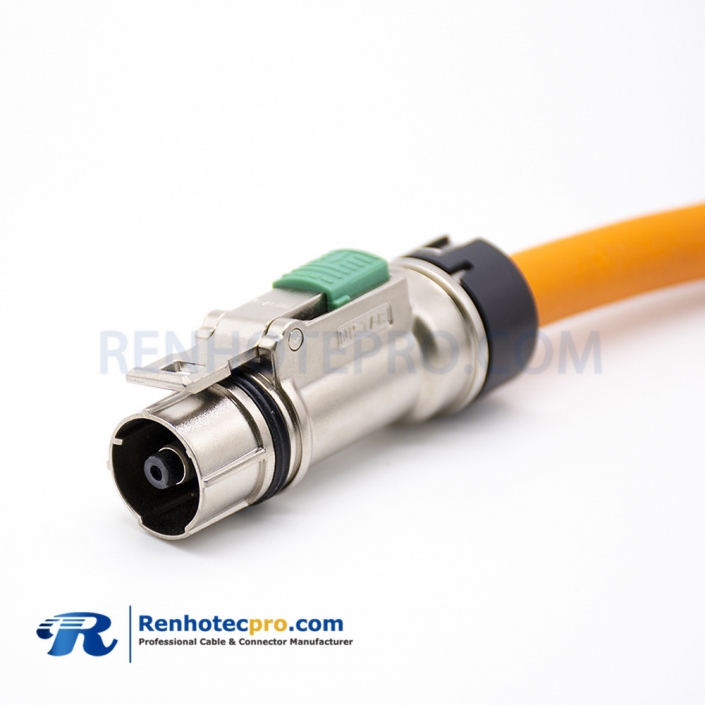 HVIL Cable 25mm² Line Length 0.5M 1 Pin Straight 125A Metal Plug 6mm High Voltage Interlock Connector