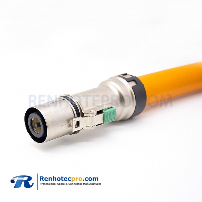 Connector With HVIL 1 Pin 14mm 500A Straight Metal IP67 Plug For 150mm² 0.5M Cable