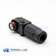 Battery Storage Connector Male Right Angle Plug Plastic Black 6mm 1 Pin IP67 Cable Connector
