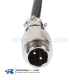 GX12 2 Pin Male Plug Straight Cable Single Head Socket Connector with Wire 1M