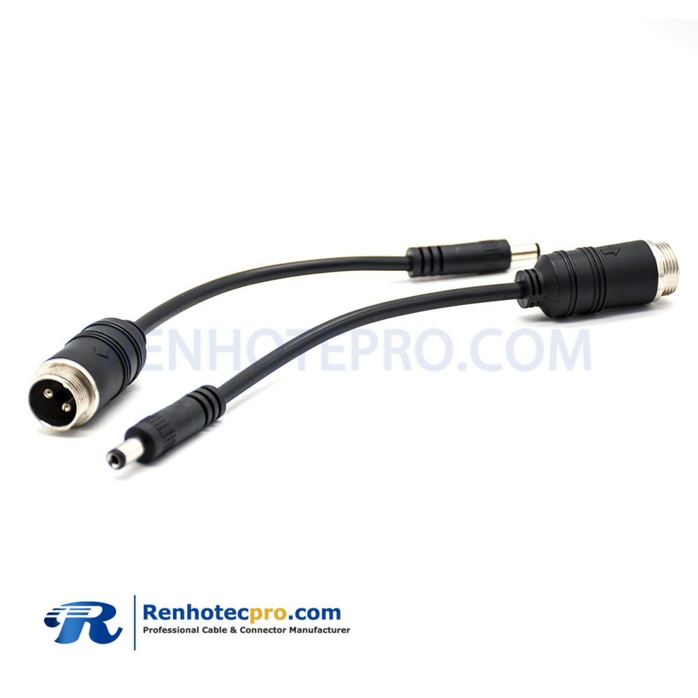 GX12 Cable,Double ended cable,2 Pin,DC Plug,Male to Male,Cable,Solder Type,16cm