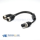 GX12 2Pin Straight Double ended Cable Female to Male Y Type 1 to 2 20cm