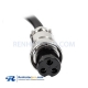 GX16-3 Pin Single Ended Cable Female Aviation Connector Straight with PVC/PUR Cable 1M
