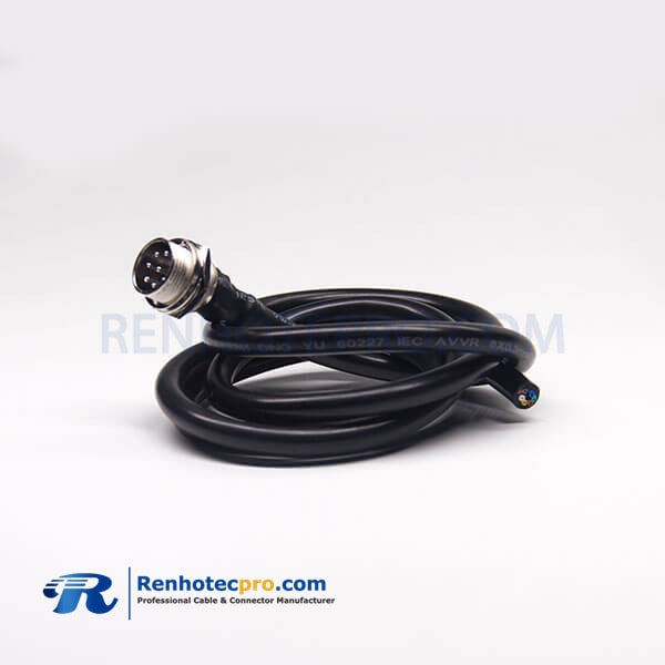 GX16-8 Pin Male Socket Connector Aviation Plug Extension Cable 1M