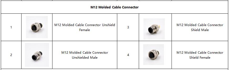 M12 Molded Cable Connector