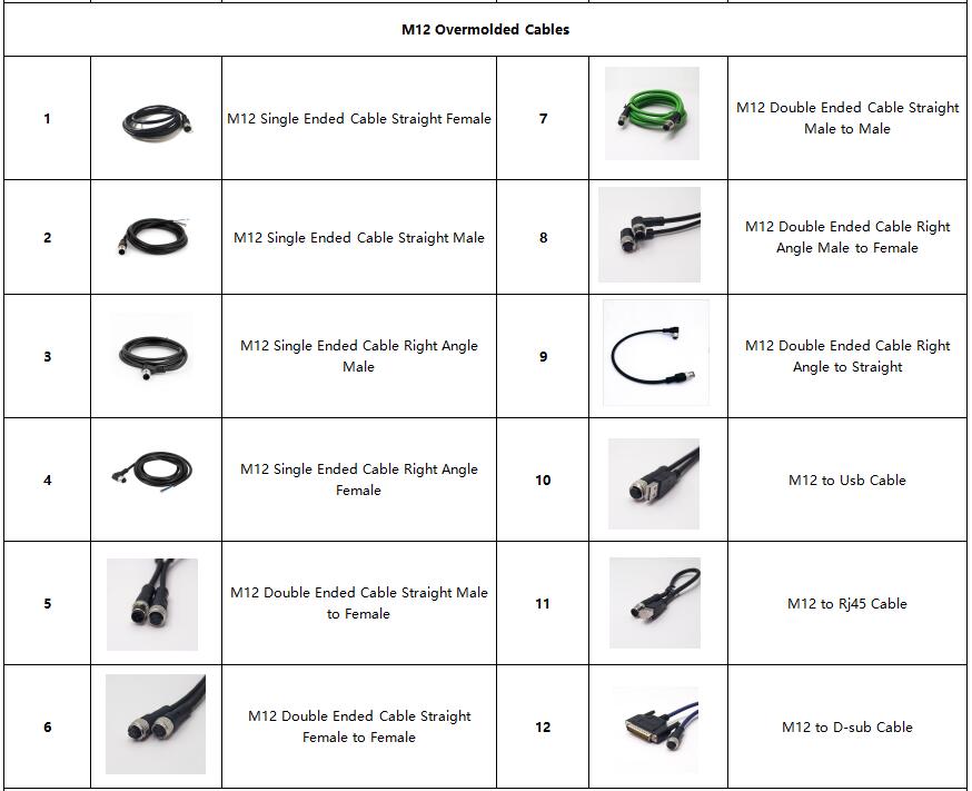 M12 Overmolded Cables