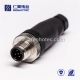 M12 Field Wireable Connector, A Code, 5pin, Male, Straight, Cable, Screw-Joint, Non-shield, Plastic, PG7 / PG9