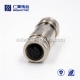 M12 Field Wireable Connector, A Code, 8pin, Female, Straight, Cable, Screw-Joint, Shield, Metal