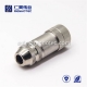 M12 Field Wireable Connector, A Code, 8pin, Female, Straight, Cable, Screw-Joint, Shield, Metal