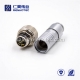 M12 Field Wireable Connector, A Code, 5pin, Female, Straight, Cable, Screw-Joint, Shield, Metal,