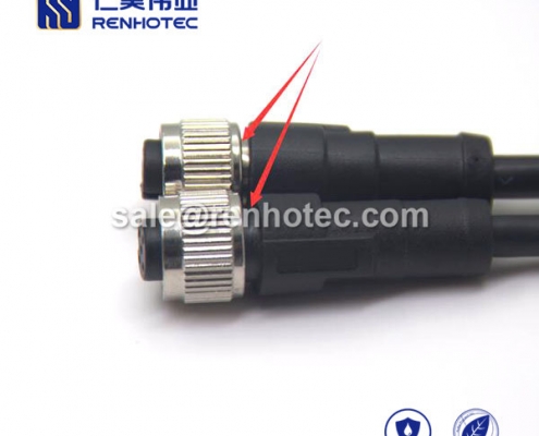 M8 Overmolded Cable B Code 5pin Female to Female Straight Solder 1M Double Ended Cable M8 to M8 24AWG