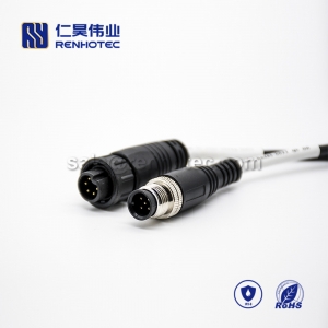 M12 Overmolded Cable, , 5pin, Male to Male, Straight, Cable, Solder, Double Ended Cable, Plastic Shell, M12 Power Cable,