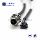 M12 Wire Harness 5pin Male Straight Solder Front Mount Double Ended Power Cable M12 to Terminal