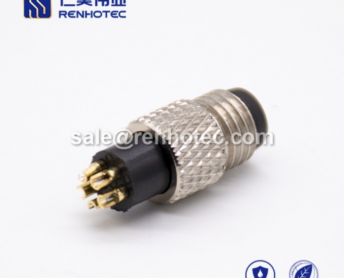 m8 5pin Connector Straight Male molding Solder Cup Unshielded B code