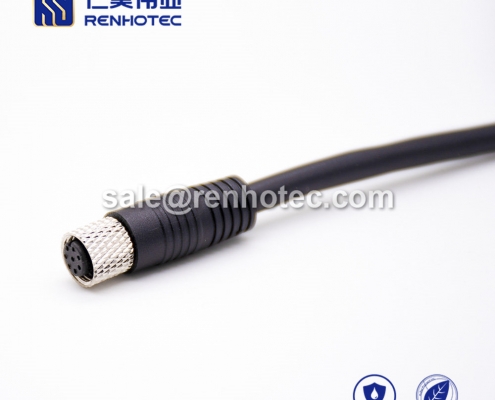 M8 Overmolded Cable A Code 8pin Female Straight Solder Single Ended Cable