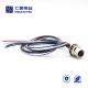 M12 Wire Harness, A Code, 5pin, Female, Straight, Cable, Solder, Back Mount, Single Ended Cable, , AWG22, 0.2M, PG9, M12 Power Cable