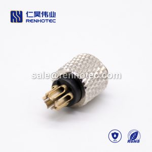 m8 circular Connector 5pin molding Female Straight Solder Cup Unshielded A code