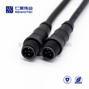 M12 Overmolded Cable, A Code, 5pin, Male to Male, Straight, Cable, Solder, Double Ended Cable, Plastic Shell, high flex cable, M12 Power Cable