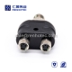 M8 Adapter Waterproof M8 Splitter A Code 4pin to 3pin Male to Dual Female Y Type M8 to M12