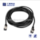 M8 Overmolded Cable 3pin Male to Female Right Angle Solder 1M Double Ended Cable M8 to M8 26AWG