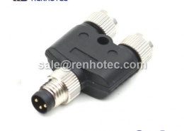 M8 Adapter Waterproof M8 Splitter Y Type 3pin Male to Dual Female M8 to M8