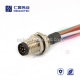 M8 Wire Harness, A Code, 8pin, Male, Straight, Cable, Solder, Back Mount, Single Ended Cable, , 26AWG, 0.5M