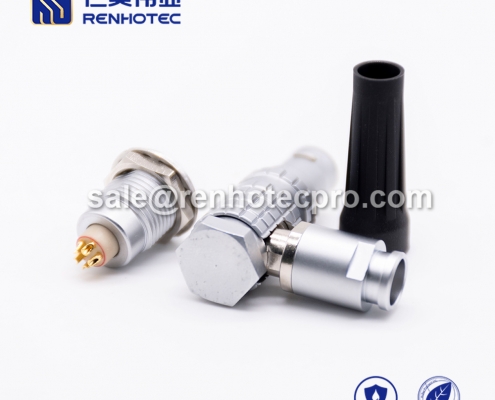 5 pin LEMO b series connector assembly Male Right Angle Push pull self-locking FHG Cable
