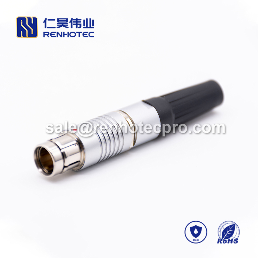 LEMO connector 1 pin S Series Male Straight Push pull self-locking FFA Cable