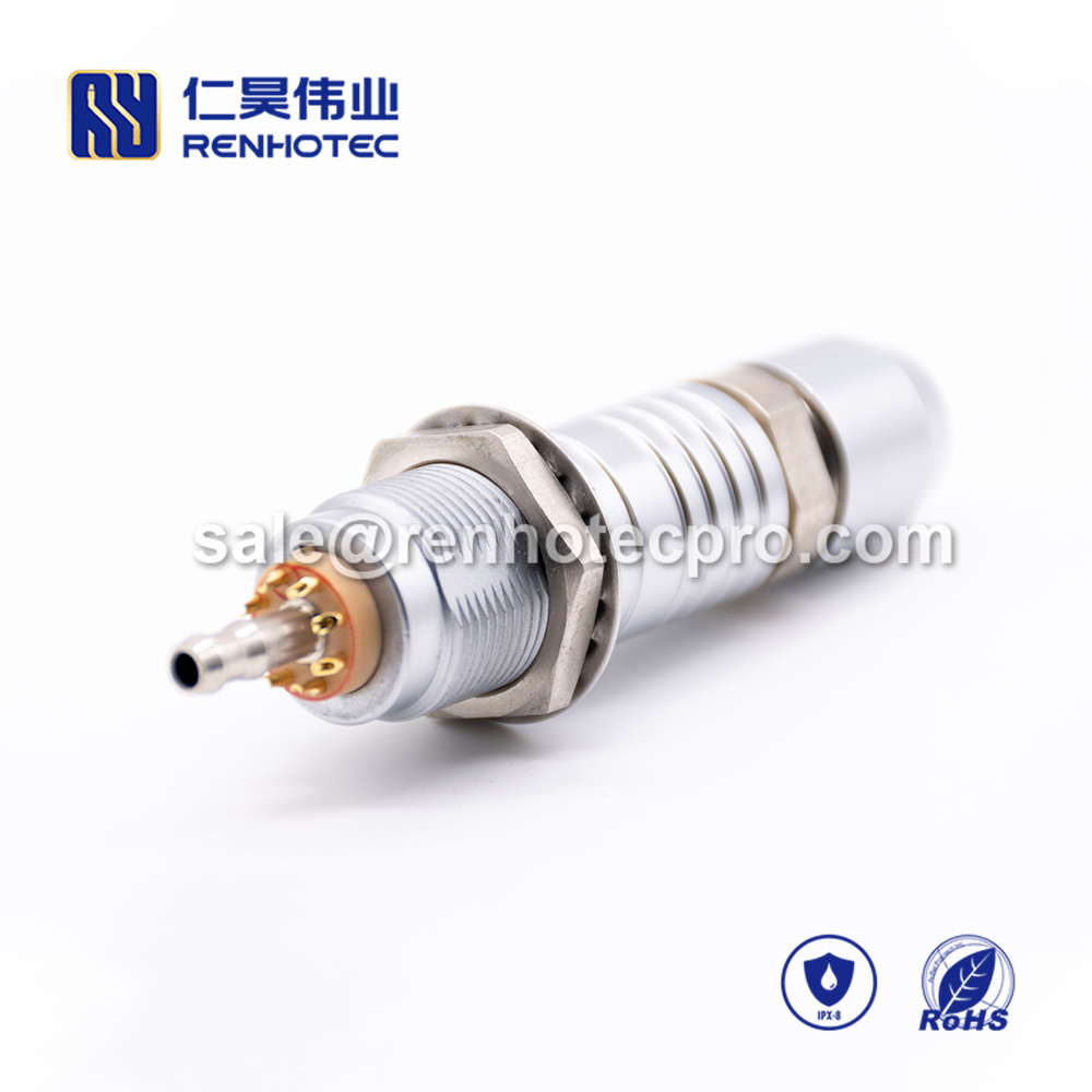 LEMO hybrid connector 8+1 pin pin S Series Male Straight Push pull self-locking FGG Cable