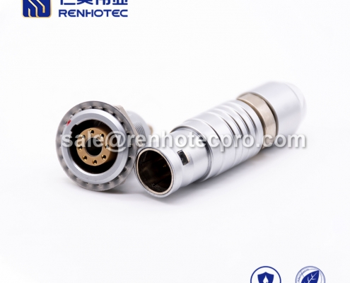 LEMO hybrid connector 8+1 pin pin S Series Male Straight Push pull self-locking FGG Cable