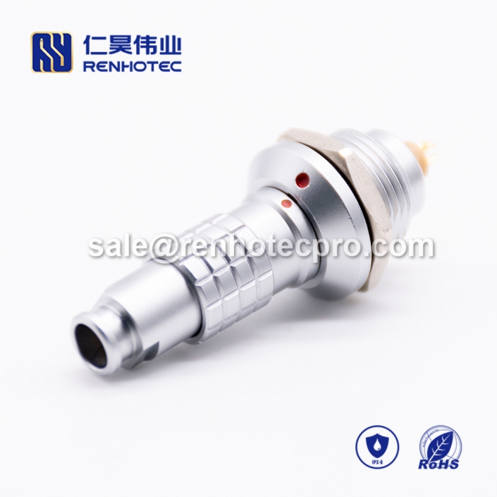 LEMO k connector 3 pin Male Straight Push pull self-locking FGG Cable installation