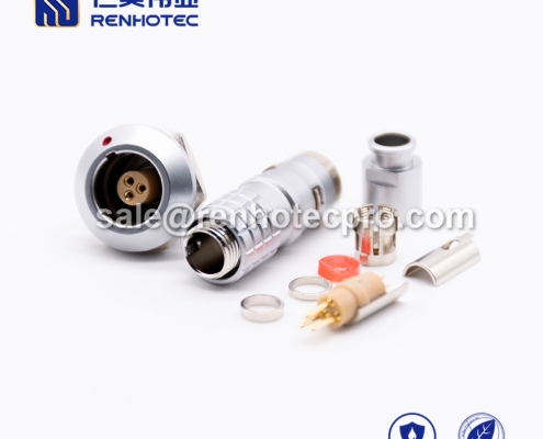 LEMO k connector 3 pin Male Straight Push pull self-locking FGG Cable installation