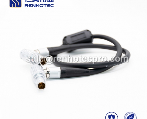 16 pin LEMO Cable B Series Male Right Angle Push pull self-locking FHG.3B PVC 1M Black Shield
