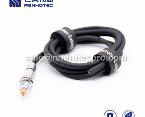 black LEMO cable B Series Male 2 pin Straight PVC Push pull self-locking FGG.0B 2M Black IP55