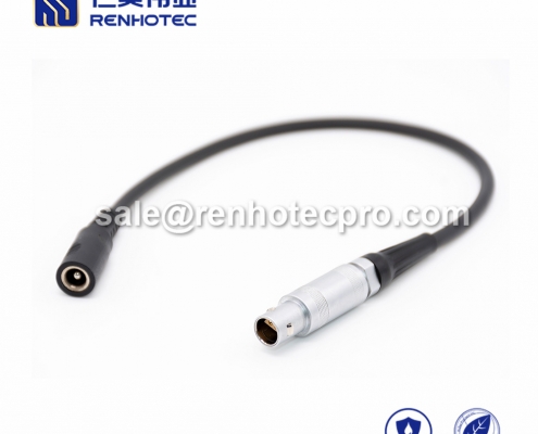 LEMO connector Cable S Series Female 4 pin Push pull self-locking Straight DC Male PVC 1M Black