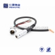 LEMO Coaxial cable FHG.2K Male 14pin Straight Push pull self-locking PVC 1M Black Shield IP68 / IP66