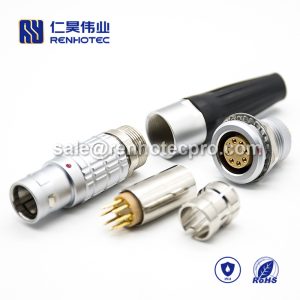 LEMO connector male 8 pins B Series Male Straight Push pull self-locking FGG Cable